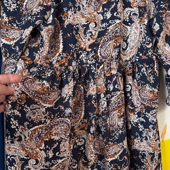 🌟🍄🧡☕️💙MELLODAY Multicolor Paisley Top - Picture 10 of 12